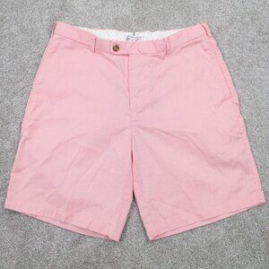 Peter Millar Shorts Mens 34 Red/White Corded Striped Flex Cotton/Lastol Blend‎